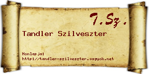 Tandler Szilveszter névjegykártya